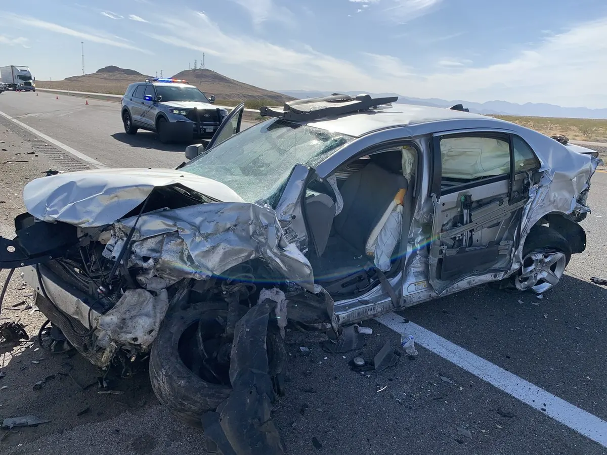 Side impact &mdash; occupant walked away.