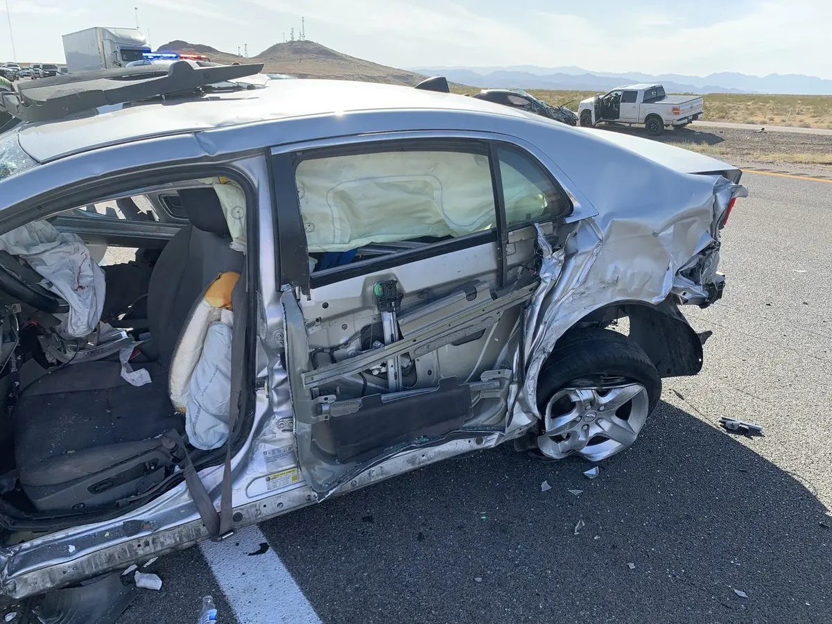 Curtain airbags did their job.